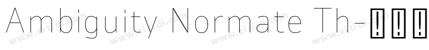 Ambiguity Normate Th字体转换